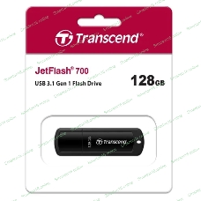 Флешка USB Transcend JetFlash 700 (TS128GJF700), 128Gb, USB 3.0, R/W 70/30, черный