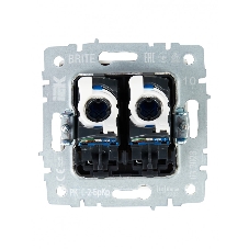 Розетка компьютерная двойная IEK BRITE РК10-2-БрКр (BR-K20-1-K10) СП RJ45 кат.5E бежевый