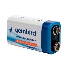 Батарейка солевая Gembird Gb-6F22-1F, тип Крона(6F22), 1шт, пленка, 9 В