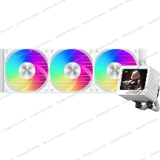 Система охлаждения PCCooler GT360 ARGb Display WH (310W, 360мм, LED temp., белый, ARGb/Fans: 3x120мм, 99CFM, 41.5dBA, 3000RPM/Pump 15dBA, 2600RPM, Rad thickness 27мм/S: 1851, 1700, 1200, 115X, AM5, AM4)