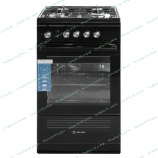 Плита газовая De Luxe 506040.24Г ЧР-001 черный, конфорок 4 шт, духовка 54 л, 50 см x 85 см x 60 см