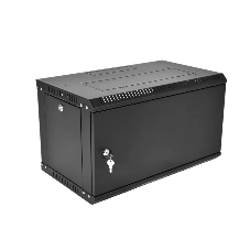 Шкаф телекоммуникационный настенный разборный ЦМО ЭКОНОМ 6U (600 x 520) дверь металл, черный (ШРН-Э-6.500.1-9005)