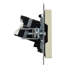 Розетка компьютерная двойная IEK BRITE РК10-2-БрКр (BR-K20-1-K10) СП RJ45 кат.5E бежевый