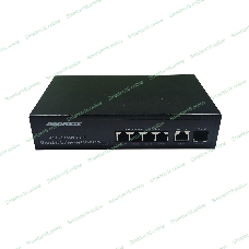 Коммутатор неуправляемый NEOMAX NMS-106PoE-1000-S, 6 портов 1000 Mbps, 4xPoE + 1xSFP, металл