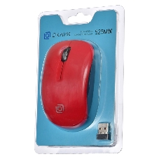 Мышь беспроводная Oklick 525MW красный, 1000 dpi, радиоканал, USB, кнопки - 3