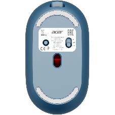 Мышь беспроводная Acer OMR301 синий, 1600 dpi, радиоканал, Bluetooth, USB, кнопки - 4
