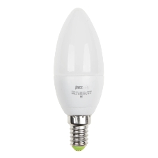 Лампа светодиодная JazzWay PLED-ECO-C37 5Вт свеча 4000К белый E14 400лм 220-240В