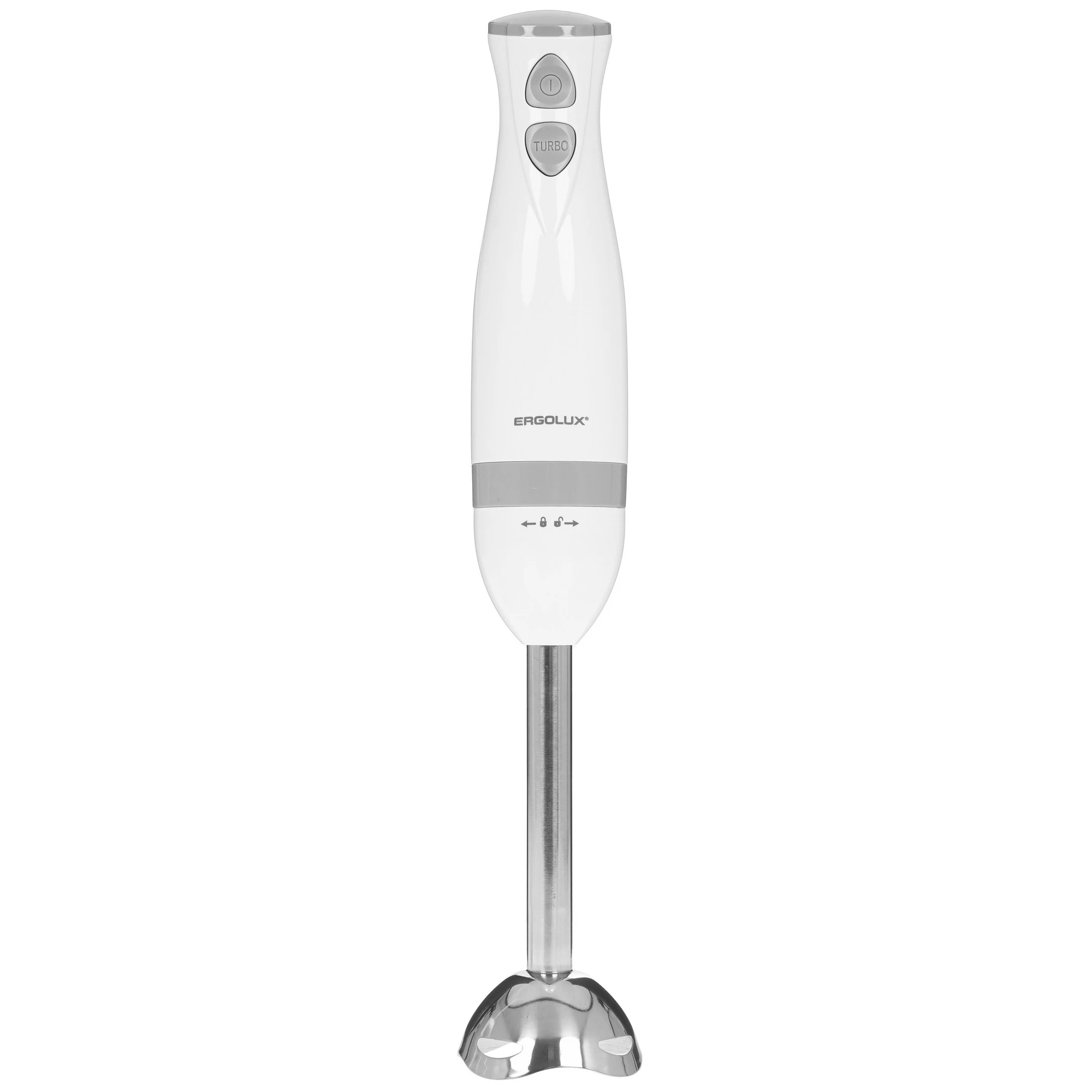 Блендер погружной Ergolux ELX-HB02-C31 (13125) 2 скорости, 500 Вт, 220-240В нерж.сталь, бело-сер.