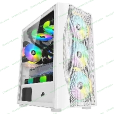 Компьютерный корпус 1STPLAYER FIREBASE X3-M белый, mATX, TG, 4x120мм LED fans inc.