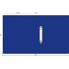 Папка на 2-х кольцах Silwerhof Eco A4, пластик, 0.5мм, синий