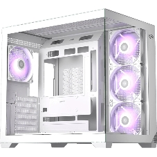 Корпус без блока питания PCCooler C3T700 ARGB WH, Midi-Tower, TG, 4x120мм ARGB, 1xUSB-A 3.0 + 1xUSB-A 2.0 + 1xUSB-C, ATX, mATX, mITX белый
