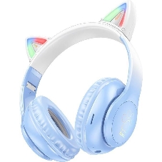 Беспроводные/проводные наушники Hoco W42 синий, накладные, Bluetooth + проводной, до 10 ч. Беспроводные/проводные наушники Hoco W42 синий, накладные, Bluetooth + проводной, до 10 ч.