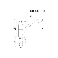Кухонный смеситель Maunfeld MFQT-10LGR светло-серый