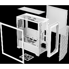 Компьютерный корпус без блока питания Case PCCooler C3D510 WH, Midi-Tower, TG, Mesh, no fans, 2xUSB-A 3.0, E-ATX, ATX, mATX, mITX белый
