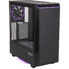 Компьютерный корпус Hiper PB81 черный без БП ATX 3x120мм 2xUSB2.0 2xUSB3.0 audio bott PSU
