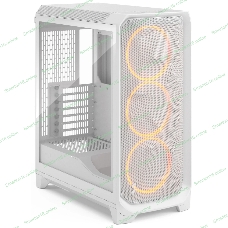 Корпус Fractal Design Meshify 3 White RGB TG Clear Tint, Midi-Tower, белый, 3 x 140 мм