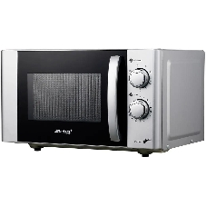 Микроволновая печь Steba MIC 2130 CERAMIC серебристый/черный, 20 л, 700 Вт, переключатели - поворотный механизм