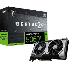 Видеокарта MSI RTX 5060 TI 16G VENTUS 2X OC PLUS, NVIDIA RTX 5060 Ti, 16 ГБ GDDR7, 128 бит, PCI-e 5.0, 1xHDMI, 3xDP, 2602 МГц