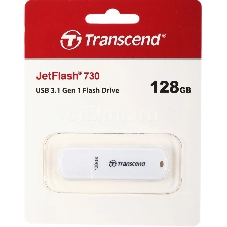 Флешка USB Transcend Jetflash 730 (TS128GJF730), 128Gb, USB 3.0, R/W 90/40, белый