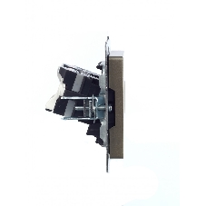 Розетка компьютерная двойная IEK BRITE РК10-2-БрШ (BR-K20-1-K37) СП RJ45 кат.5E шампань