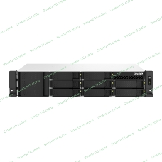 Сетевое хранилище SMB QNAP TS-873AeU-4G NAS 8x3.5/2.5 SATA/SSD trays, 2 x M2 PCIe, 2x 2.5 GbE, 2U rackmount, 1 PSU. AMD Ryzen V1500B 4-core/8-thread 2.2 GHz processor, 4 Gb DDR4 RAM (1*4 Gb) up to 64Gb (2*32 Gb). W/o rail kit RAIL-B02