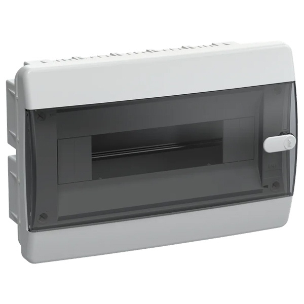 Корпус пластиковый IEK UNION Compact UIC-KP12-V-12-41-K01 ЩРВ-П-12 IP41 черная прозрачная дверь