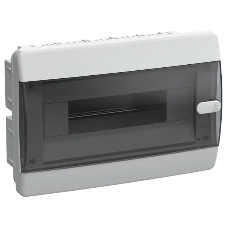 Корпус пластиковый IEK UNION Compact UIC-KP12-V-12-41-K01 ЩРВ-П-12 IP41 черная прозрачная дверь