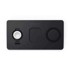 Беспроводное зарядное устройство Satechi ST-X3TWCPM Trio Wireless Charging Pad для телефона, часов и наушников серый космос