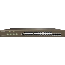 Коммутатор IP-COM G5328F, 24×1 Гбит/с + 4×1 Гбит/с SFP, управляемый