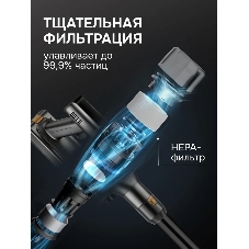 Пылесос вертикальный Zigmund & Shtain ZVC-1500 черный/золотистый, питание от аккумулятора, 300 Вт, уборка сухая, пылесборник 0,5 л