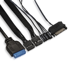 Компьютерный корпус Miditower ExeGate EVO-8225-EVO800 (ATX, БП EVO800RGb с вент. 12см, 2хUSB+1хUSB 3.0, черный, 2 вент. с RGb подсветкой и полоса на передней панели, боковая панель - закаленное стекло)