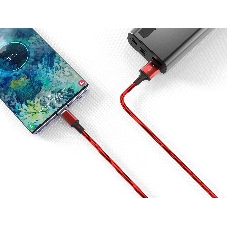 Кабель Smartbuy (iK-512-S14rb) S14 Lightning красный/черный, 3 А, 1 м