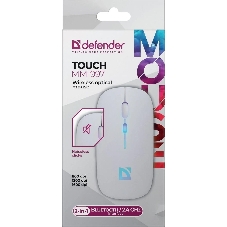 Мышь беспроводная Defender Touch MM-997 белый, 1600 dpi, радиоканал, Bluetooth, USB, кнопки - 4