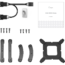 Кулер для процессора CPU Cooler Ocypus Delta A62 EX BK Digital (250W, 4-pin PWM, LED temp., 160mm, Al/Cu, 6x6mm, 2x120mm, 70CFM, 31dBA, 1800RPM, S: 1851/1700/1200/115X, AM5/AM4, black)