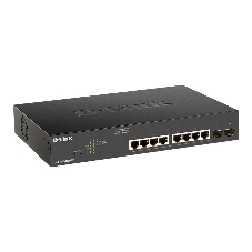 Коммутатор D-Link DGS-1100-10MPV2/A3A, 8×1 Гбит/с + 2×1 Гбит/с SFP, настраиваемый