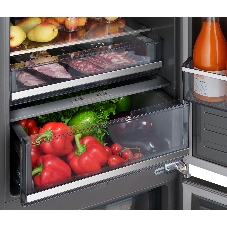 Холодильник Weissgauff WRK 2000 Total NoFrost Inverter нержавеющая сталь двухкамерный 240/95л морозилка снизу