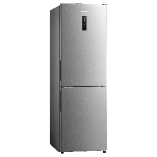 Холодильник KORTING KNFC 61811 X, отдельностоящий, сенсорное управление, цифровой дисплей, объем 320 л (216+104), NoFrost, динамическое охлаждение, интенсивное охлаждение Super Cool, интенсивная заморозка, зона свежести, LED освещение, энергоэффективность А+, уровень шума 42 дБ, цвет нержавеющая сталь
