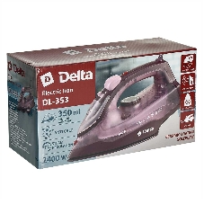 Утюг Delta DL-353 коричневый, 2400 Вт, 28 г/мин, 135 г/мин, 350 мл