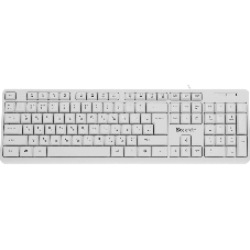 Комплект клавиатура+мышь Defender Motion C-977 проводной, USB, 1600 DPI, белый
