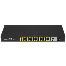 Коммутатор Netis P124GH, 24×100 Мбит/с PoE+ + 2×1 Гбит/с + 2×1 Гбит/с SFP, неуправляемый