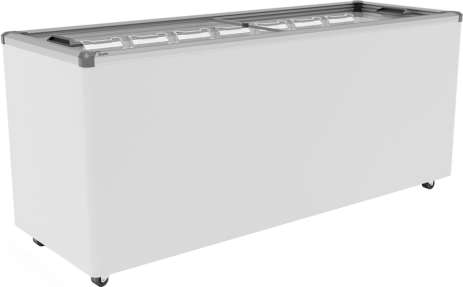 Морозильный ларь FROSTOR GELLAR FG 700 C, белый/серый, 590л, 7 корзин