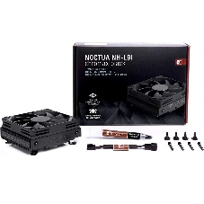 Кулер для процессора Noctua NH-L9i chromax черный, 92 мм, медь, 2500 об/мин, 23.6 дБ, 4 pin PWM, 95 Вт, высота 37 мм