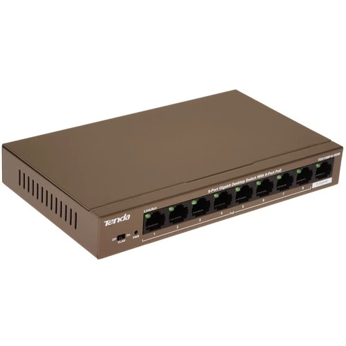 Коммутатор Tenda TEG1109P-8-102W, 8×1 Гбит/с PoE + 1×1 Гбит/с Uplink, неуправляемый