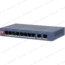 Коммутатор Dahua DH-CS4010-8ET2GT-60 8-портовый PoE с функцией облачного управления, 8xRJ45 100Mb, 2xRJ45 1Gb uplink