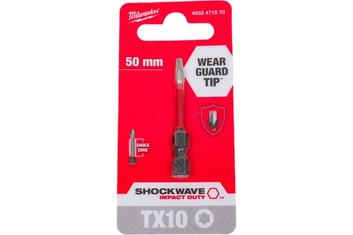 Насадка Milwaukee SHOCKWAVE TX10 50 мм (1шт) (4932471570)