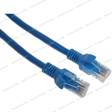 Патч-корд Premier PP6U-0.25M/B 10000Гбит/с UTP 4 пары cat.6 CCA molded 0.25м синий RJ-45 (m)-RJ-45 (m)