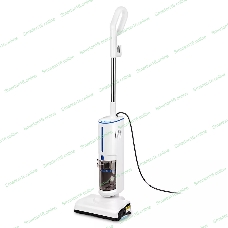 Пылесос вертикальный паровой Kitfort КТ-5157-3 белый/синий, питание от сети, 600 Вт, уборка влажная/паром/сухая, пылесборник 1,2 л