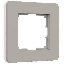 Рамка на 1 пост WERKEL Split (дымчатый/белый, soft-touch) W0013067