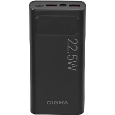 Портативный аккумулятор Digma DGPF20A 20000mAh QC3.0/PD3.0 22.5W 3A 2xUSB-A/USB-C черный