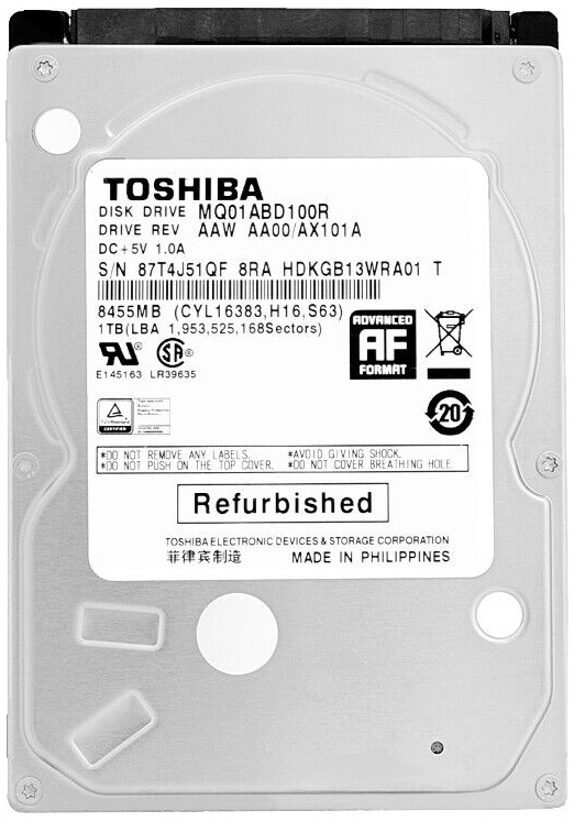 Жесткий диск HDD Toshiba MQ01ABD 1Tb 5400rpm SATA 8Mb 2.5